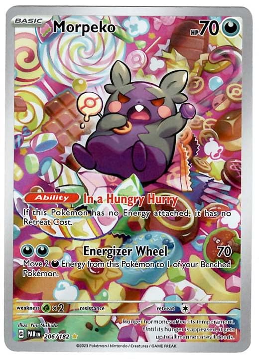 Pokemon - Morpeko 206/182 - Paradox Rift - Illustration Rare - Single Card Pokémon