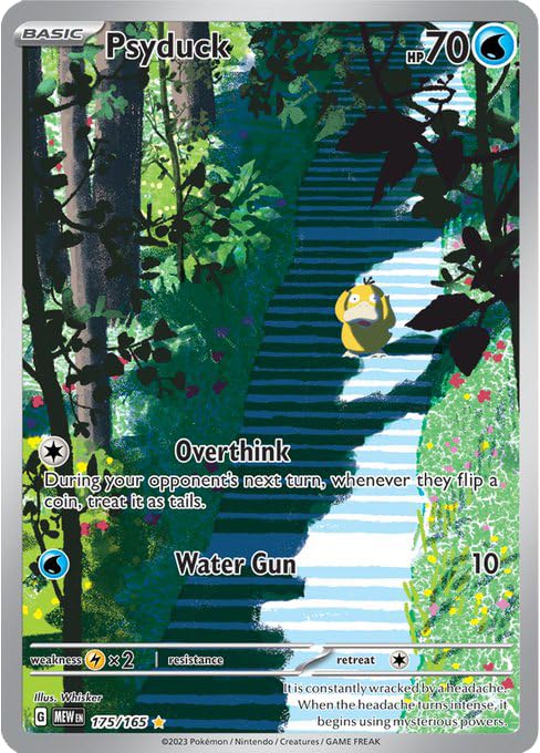 Pokemon - Psyduck 175/165 - Pokemon 151 - Illustration Rare - Single Card Pokémon