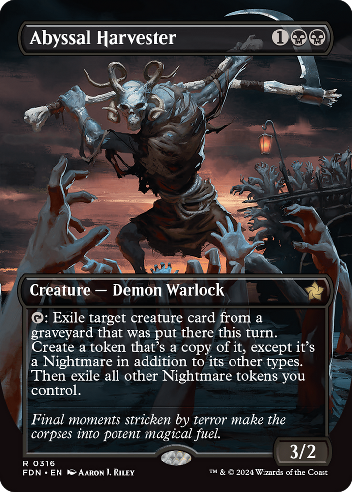 Abyssal Harvester (Borderless) [Foundations] Magic: The Gathering