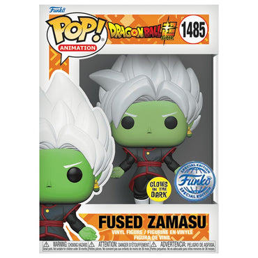 Funko Pop! Dragonball Super Fused Zamasu (Glows in The Dark) Vinyl Figure #1485 Special Edition Exclusive Collectibles, 74395 FUNKO