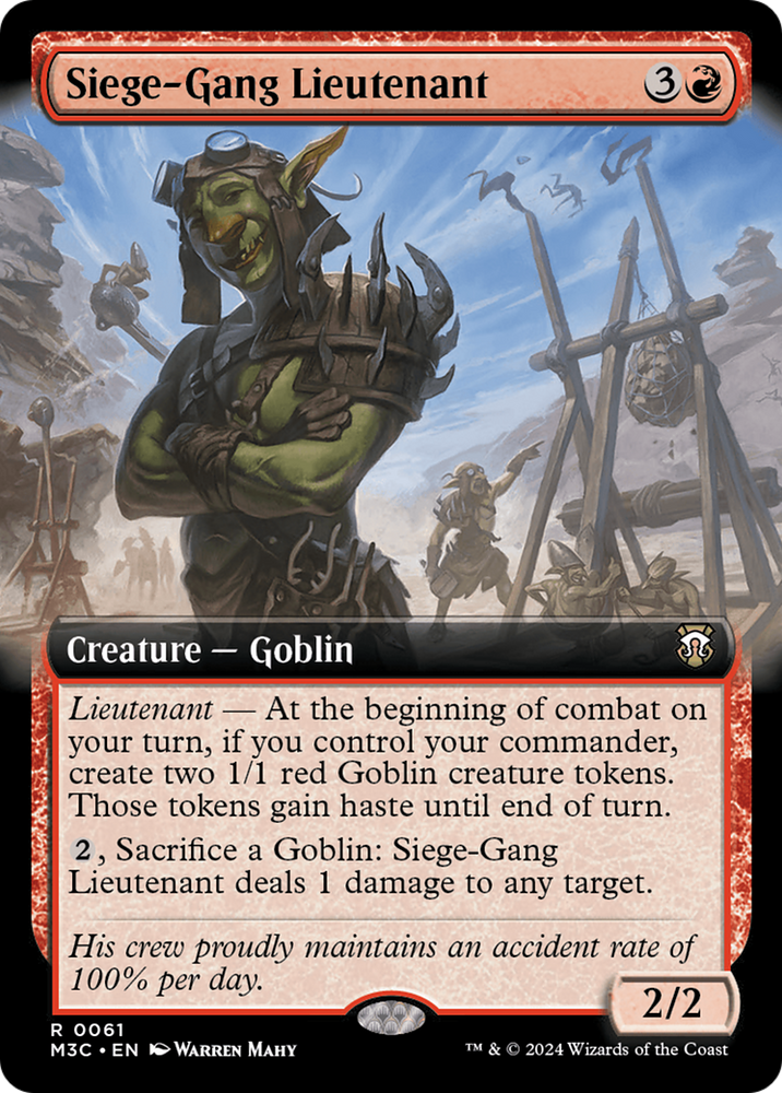 Siege-Gang Lieutenant (Extended Art) [Modern Horizons 3 Commander] Magic: The Gathering