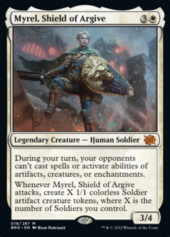 Myrel, Shield of Argive (Promo Pack) [The Brothers' War Promos] Magic: The Gathering