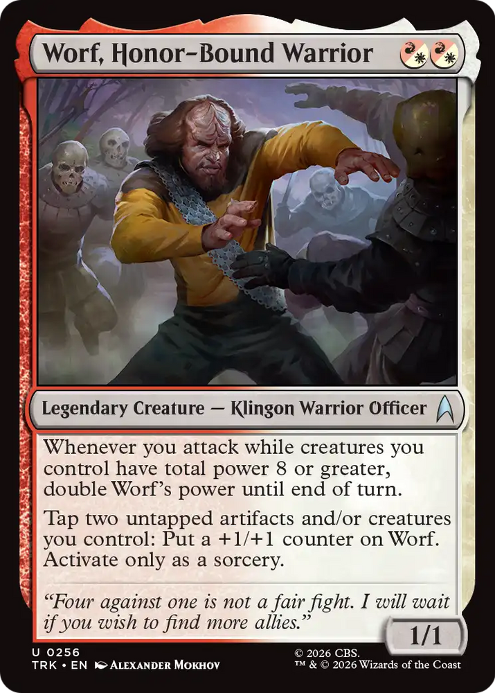 Worf, Honor-Bound Warrior [Star Trek] Magic: The Gathering