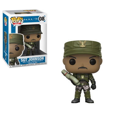 Funko POP! Games: Halo Sergeant Johnson (Styles May Vary) Collectible Figure, Multicolor FUNKO