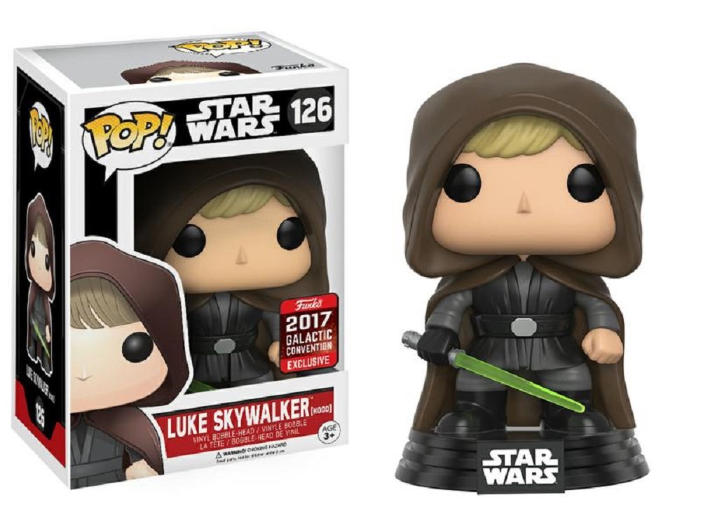 Funko Star Wars-Luke Skywalker (Hood) -2017 Galactic Convention Exclusive Figurine, Multicoloured, 9 cm, 11310 FUNKO