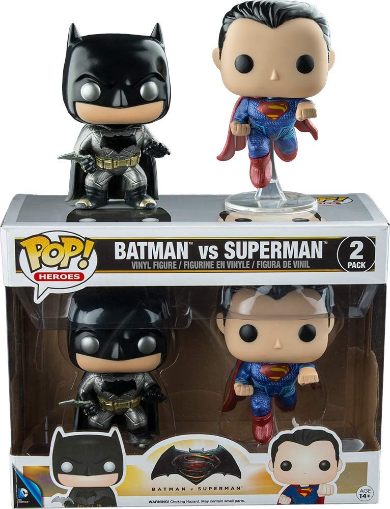 Funko DC Heroes Batman VS. Superman Metallic 2-Pack Pop Vinyl Set FUNKO