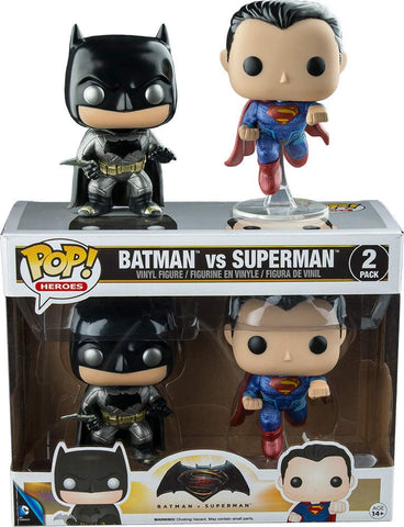 Funko DC Heroes Batman VS. Superman Metallic 2-Pack Pop Vinyl Set FUNKO