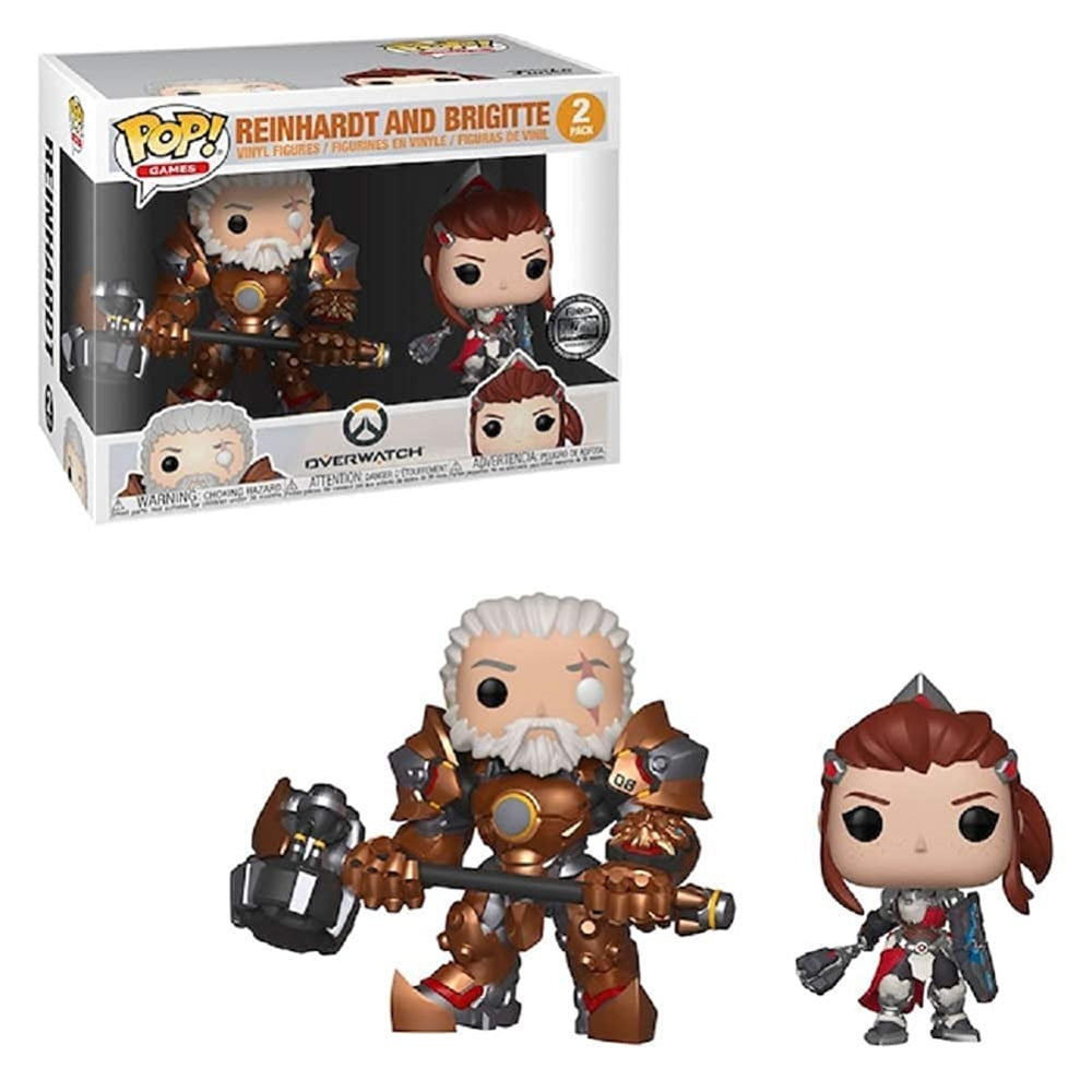 SDCC 2019 Exclusive Blizzard Pop Overwatch: Reinhardt and Brigitte 2 Pack FUNKO