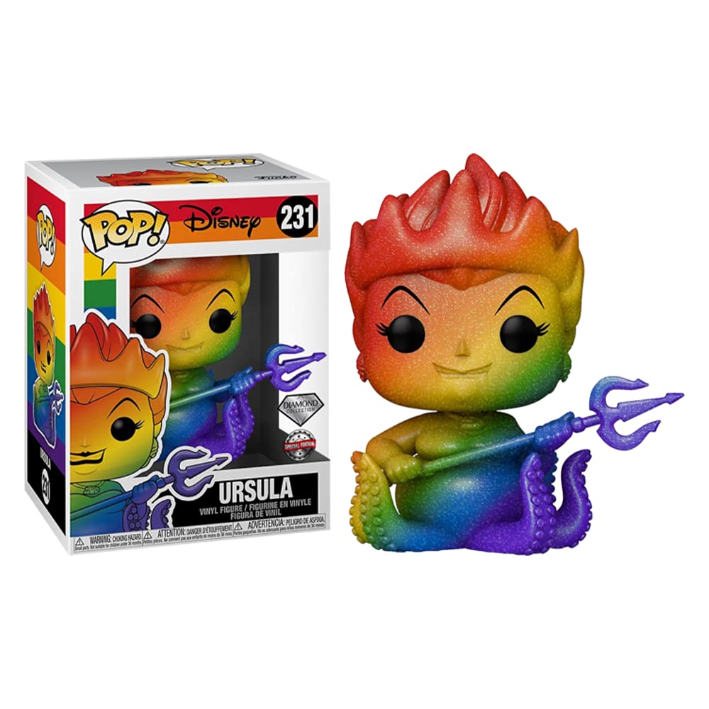 Funko Disney Pride 2021 Diamond Collection Pop! Ursula (Rainbow) Vinyl Figure Hot Topic Exclusive FUNKO