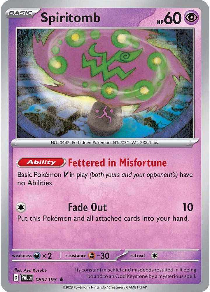 Spiritomb (089/193) [Scarlet & Violet: Paldea Evolved] Pokémon