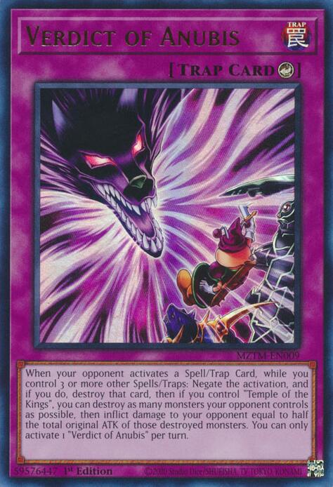 Verdict of Anubis [MZTM-EN009] Ultra Rare Yu-Gi-Oh!