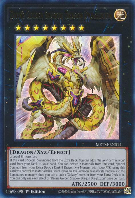 Divine Golden Shadow Dragon Dragluxion [MZTM-EN014] Ultra Rare Yu-Gi-Oh!