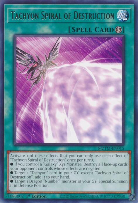 Tachyon Spiral of Destruction [MZTM-EN015] Rare Yu-Gi-Oh!