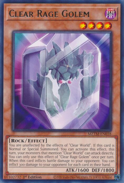 Clear Rage Golem [MZTM-EN038] Rare Yu-Gi-Oh!