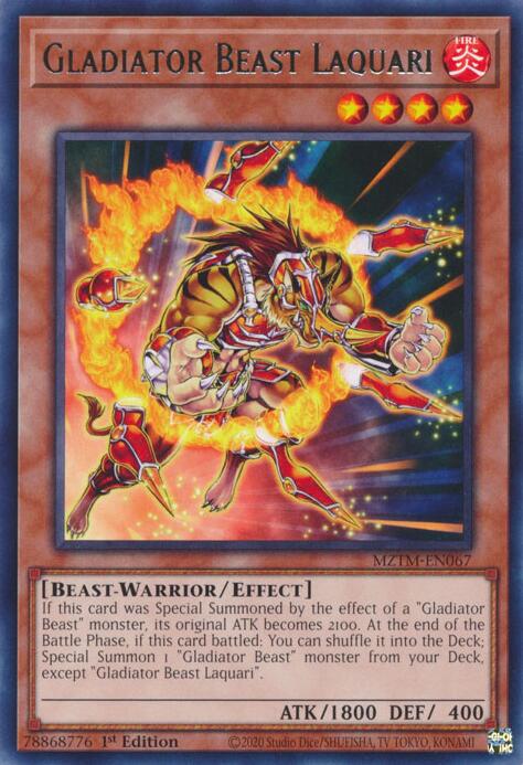 Gladiator Beast Laquari [MZTM-EN067] Rare Yu-Gi-Oh!