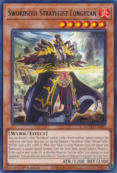 Swordsoul Strategist Longyuan [MZTM-EN082] Rare Yu-Gi-Oh!