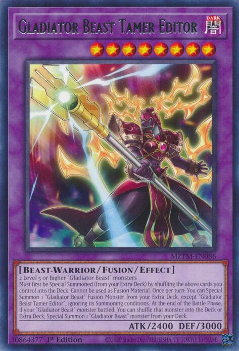 Gladiator Beast Tamer Editor [MZTM-EN086] Rare Yu-Gi-Oh!