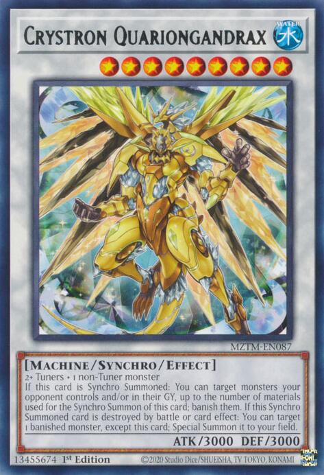 Crystron Quariongandrax [MZTM-EN087] Rare Yu-Gi-Oh!