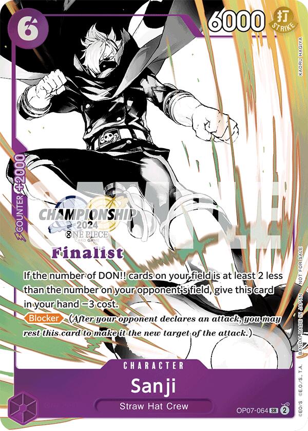Sanji (Championship 2024 Card Set Vol. 2) [Finalist] [One Piece Promotion Cards] Bandai