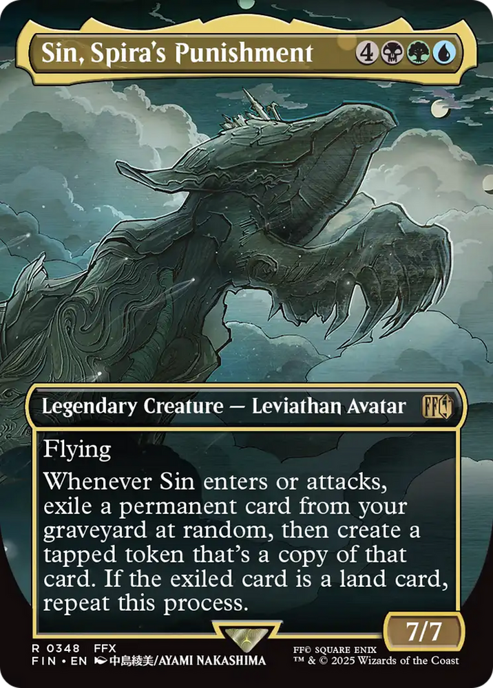 Sin, Spira's Punishment (Borderless) [FINAL FANTASY] Magic: The Gathering