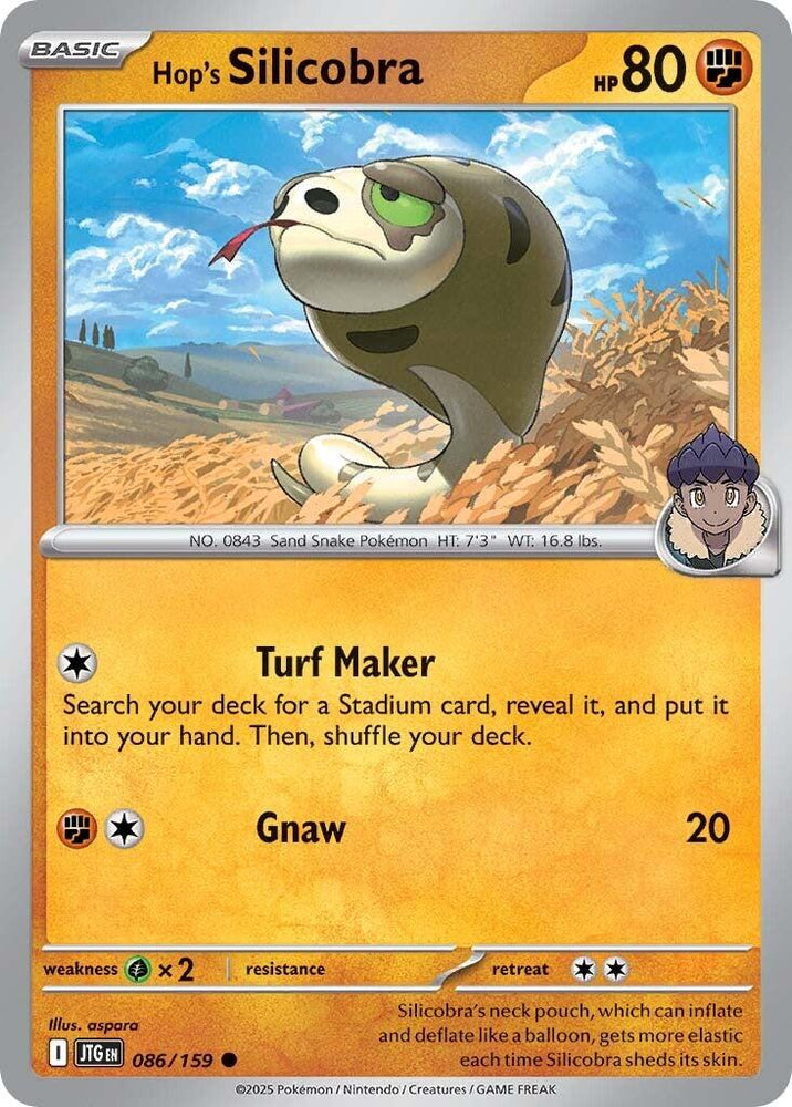 Hop's Silicobra (086/159) [Scarlet & Violet: Journey Together] Pokémon