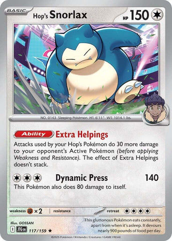 Hop's Snorlax (117/159) [Scarlet & Violet: Journey Together] Pokémon