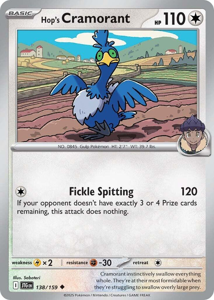 Hop's Cramorant (138/159) [Scarlet & Violet: Journey Together] Pokémon