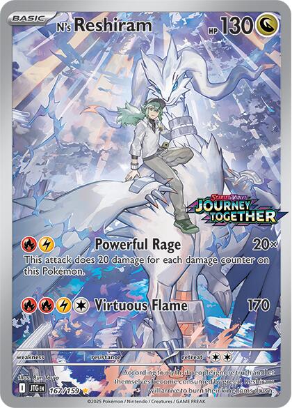 N's Reshiram (167/159) (Journey Together Stamp) [Scarlet & Violet: Journey Together] Pokémon