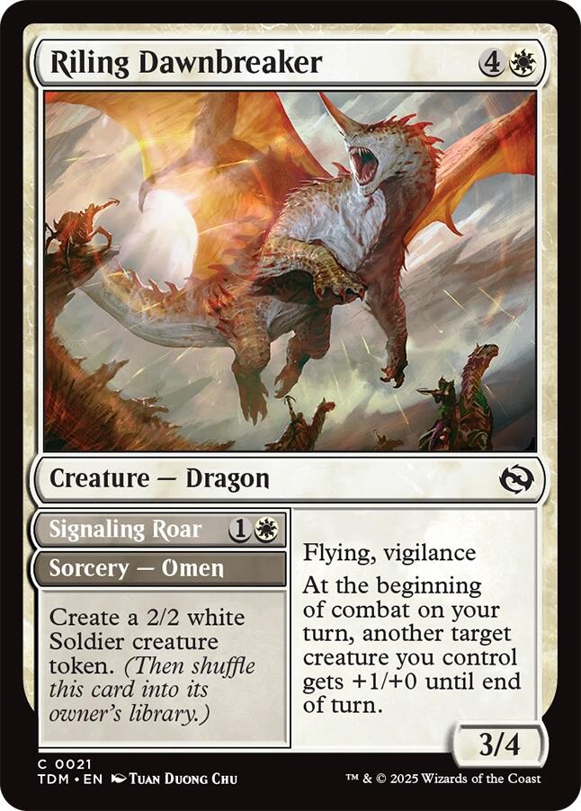 Riling Dawnbreaker [Tarkir: Dragonstorm] Magic: The Gathering