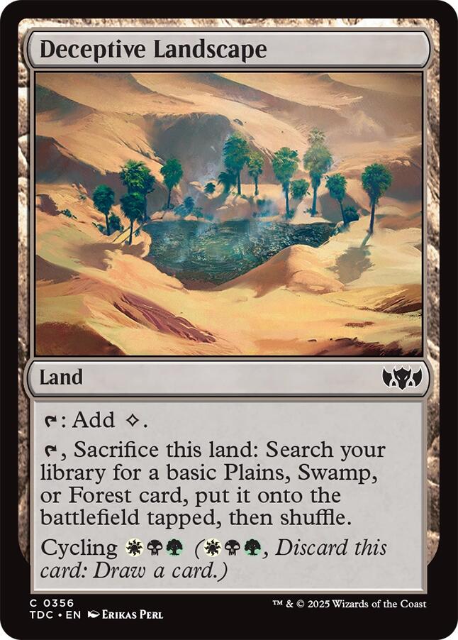 Deceptive Landscape [Tarkir: Dragonstorm Commander] Magic: The Gathering