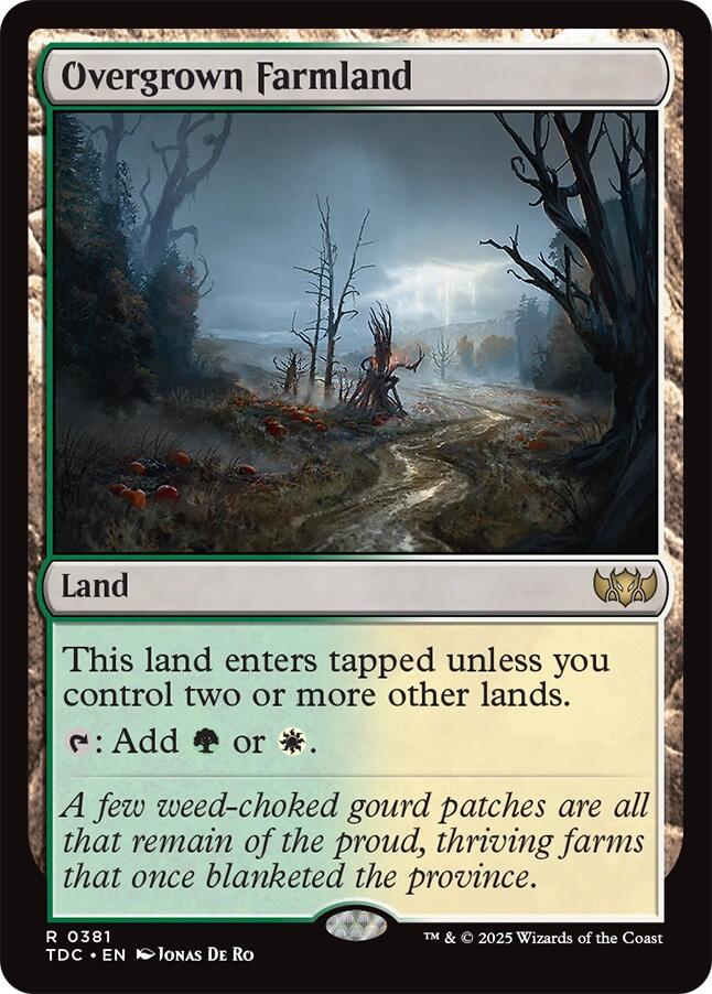 Overgrown Farmland [Tarkir: Dragonstorm Commander] Magic: The Gathering