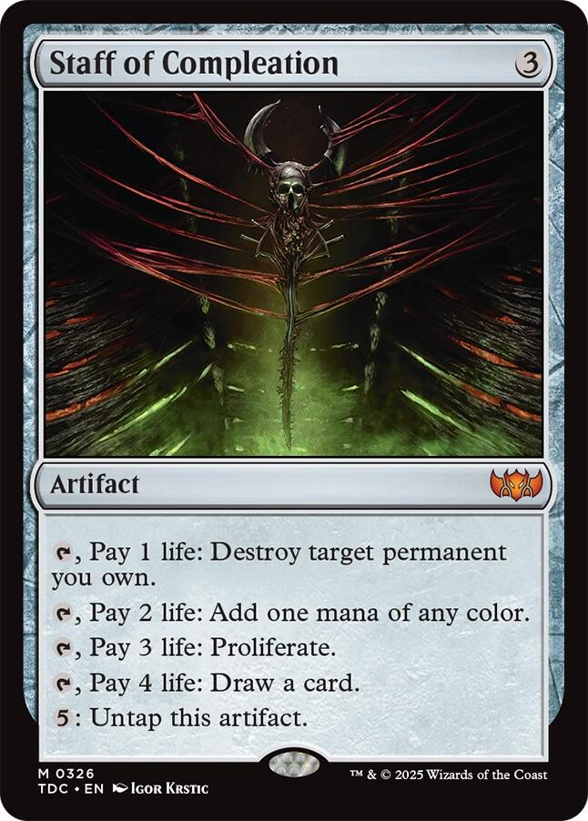 Staff of Compleation [Tarkir: Dragonstorm Commander] Magic: The Gathering