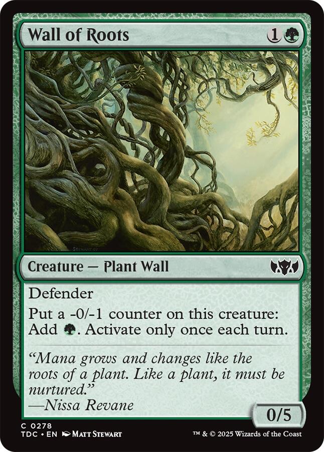Wall of Roots [Tarkir: Dragonstorm Commander] Magic: The Gathering