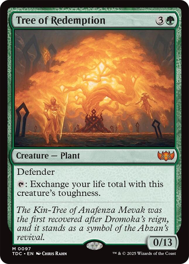Tree of Redemption [Tarkir: Dragonstorm Commander] Magic: The Gathering