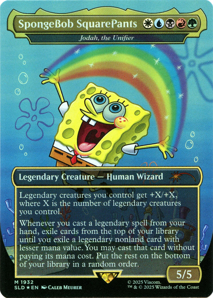 SpongeBob SquarePants - Jodah, the Unifier (Rainbow Foil) [Secret Lair Drop Series] Magic: The Gathering