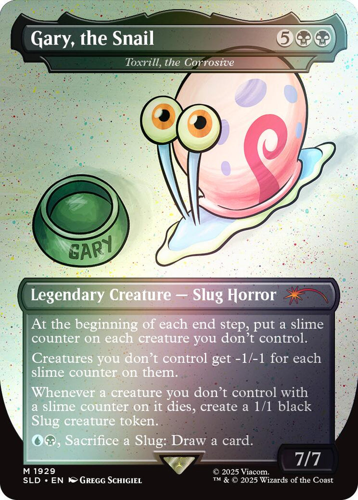 Gary, the Snail - Toxrill, the Corrosive (Rainbow Foil) [Secret Lair Drop Series] Magic: The Gathering