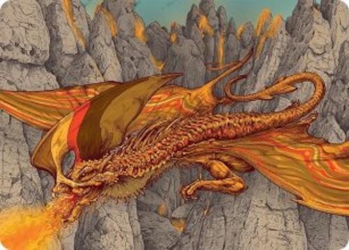 Magmatic Hellkite Art Card (34/54) [Tarkir: Dragonstorm Art Series] Magic: The Gathering