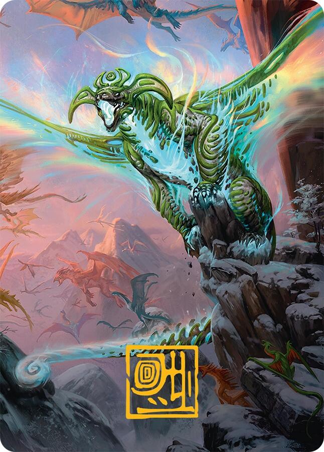 Ureni of the Unwritten Art Card (51/54) (Gold-Stamped Signature) [Tarkir: Dragonstorm Art Series] Magic: The Gathering