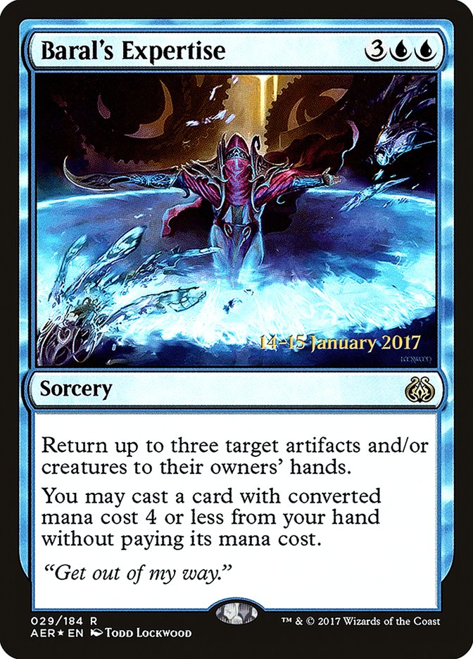 Baral's Expertise [Aether Revolt Prerelease Promos] Magic: The Gathering