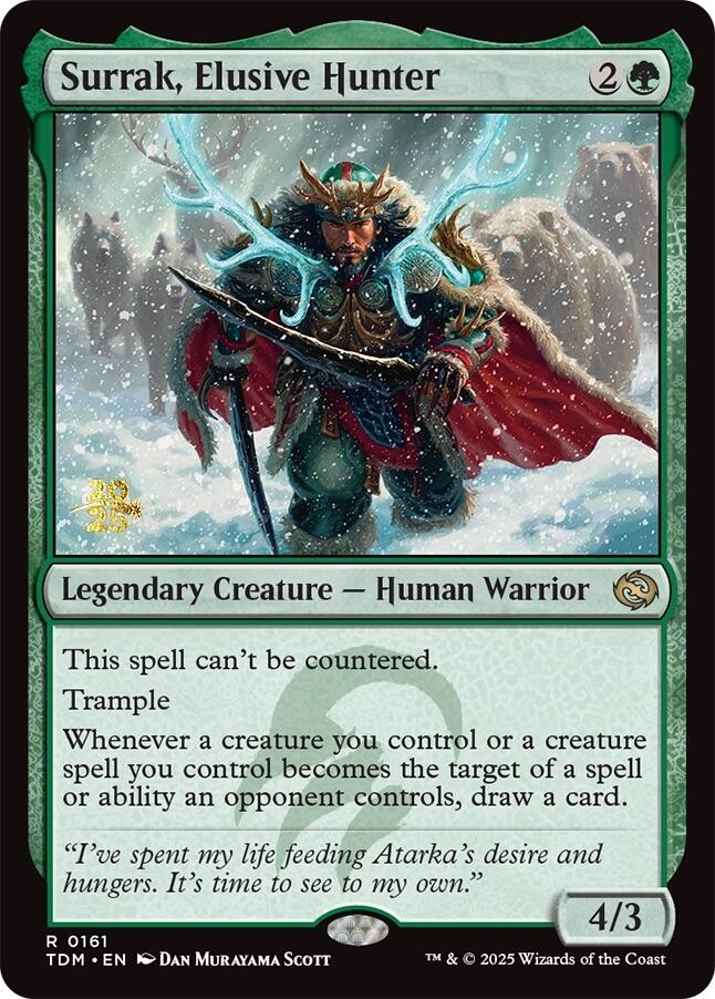 Surrak, Elusive Hunter [Tarkir: Dragonstorm Prerelease Promos] Magic: The Gathering