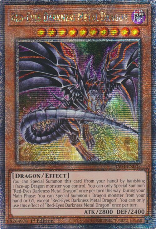 Red-Eyes Darkness Metal Dragon (Alternate Art) [RA04-EN003] Quarter Century Secret Rare Yu-Gi-Oh!