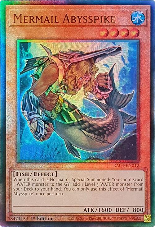 Mermail Abysspike [RA04-EN012] Prismatic Ultimate Rare Yu-Gi-Oh!