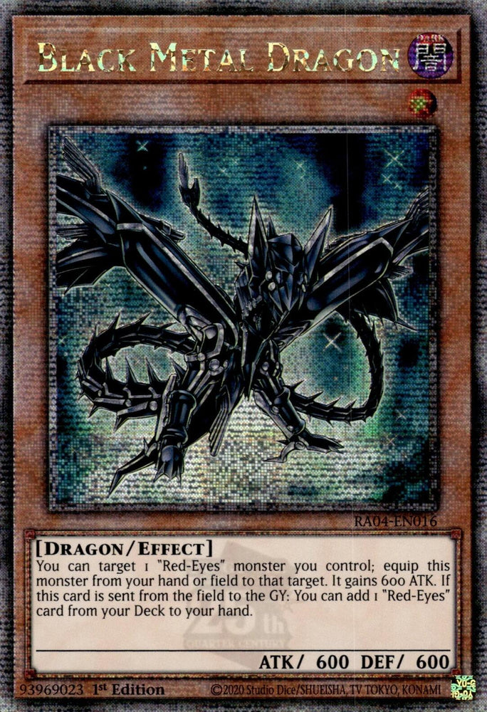 Black Metal Dragon [RA04-EN016] Quarter Century Secret Rare Yu-Gi-Oh!