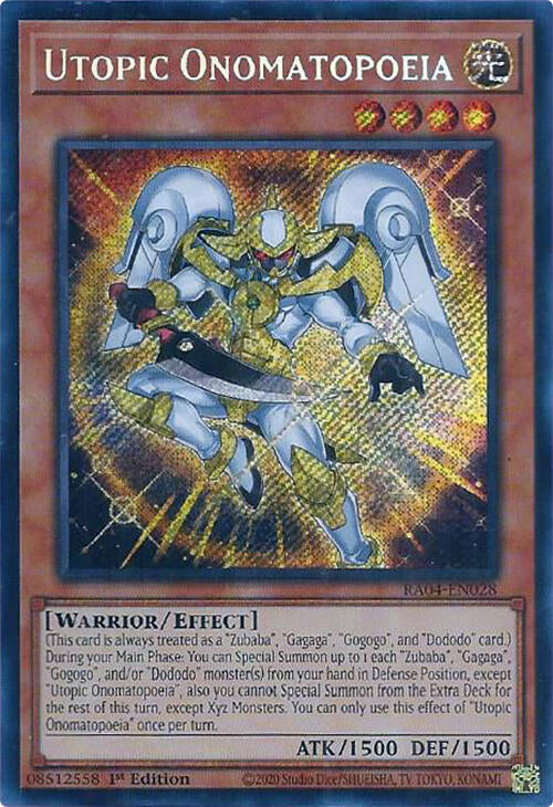 Utopic Onomatopoeia [RA04-EN028] Secret Rare Yu-Gi-Oh!