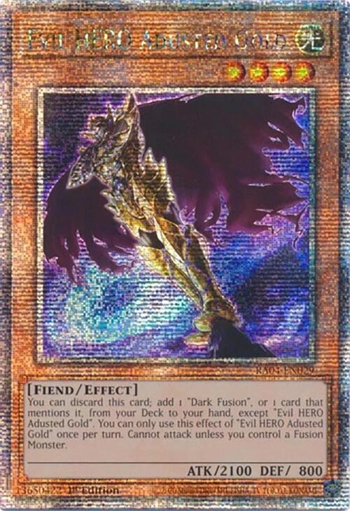 Evil HERO Adusted Gold [RA04-EN029] Quarter Century Secret Rare Yu-Gi-Oh!