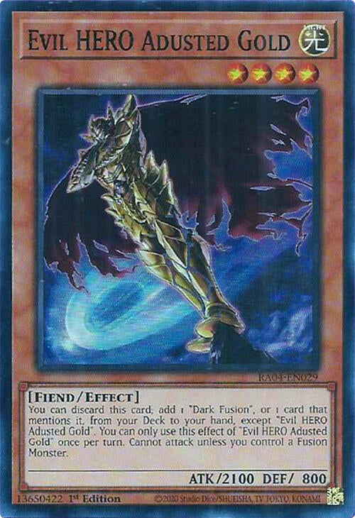 Evil HERO Adusted Gold [RA04-EN029] Super Rare Yu-Gi-Oh!