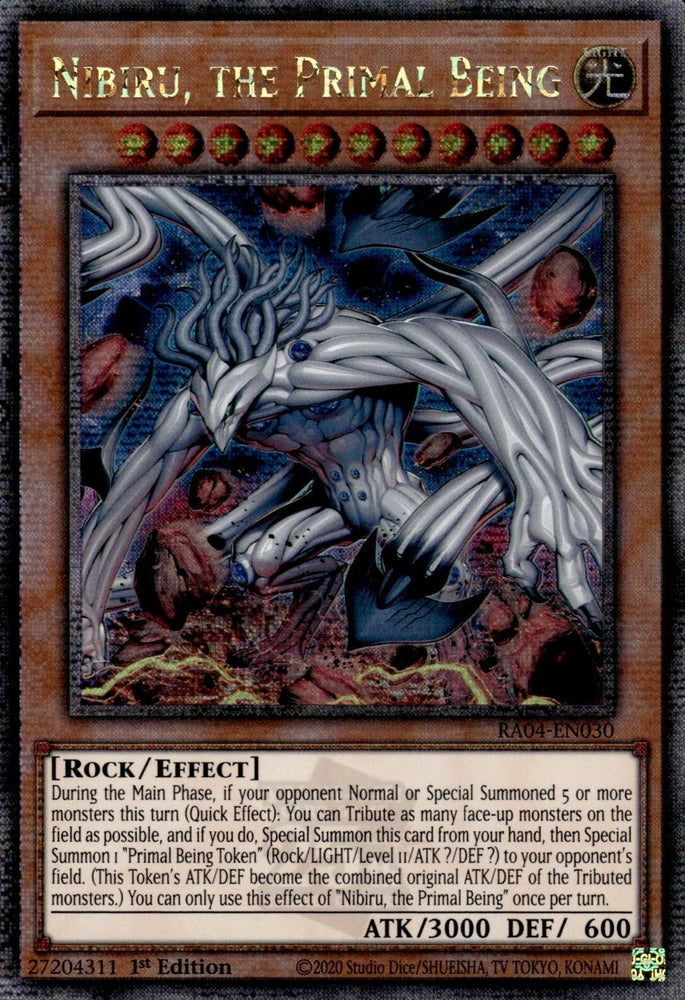 Nibiru, the Primal Being (New Art) [RA04-EN030] Quarter Century Secret Rare Yu-Gi-Oh!