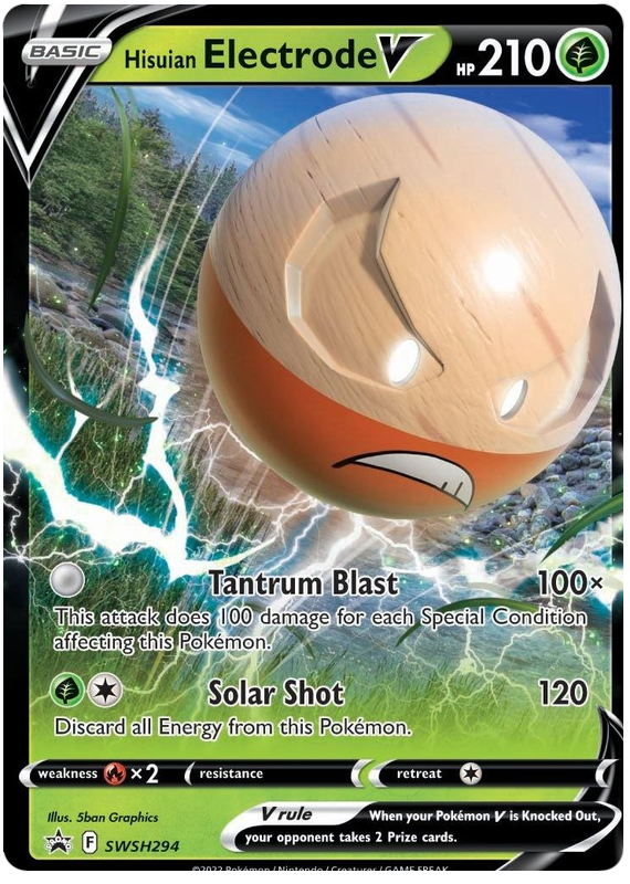 Hisuian Electrode V (SWSH294) (Jumbo Card) [Sword & Shield: Black Star Promos] Pokémon