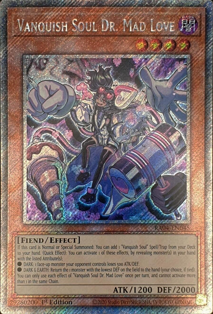 Vanquish Soul Dr. Mad Love [RA04-EN045] Platinum Secret Rare Yu-Gi-Oh!