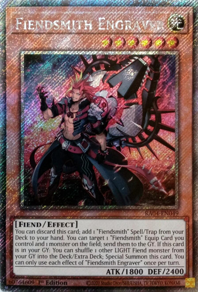 Fiendsmith Engraver [RA04-EN049] Platinum Secret Rare Yu-Gi-Oh!